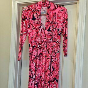 Lilly Pulitzer pink floral dress